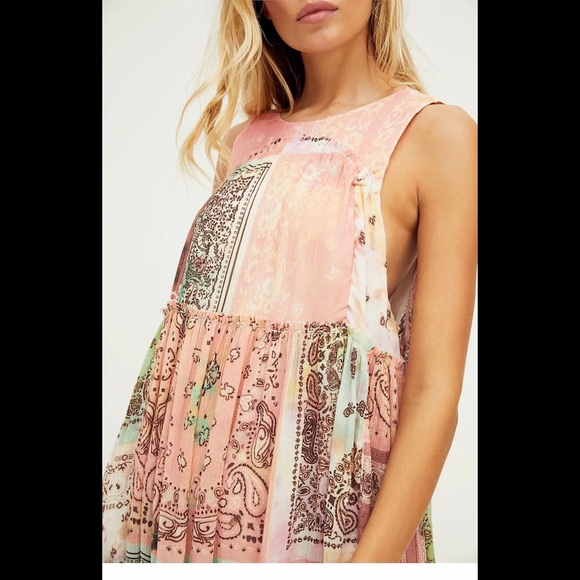 Free People Bandana Rama Dress Size L maxi Gown - Picture 4 of 12